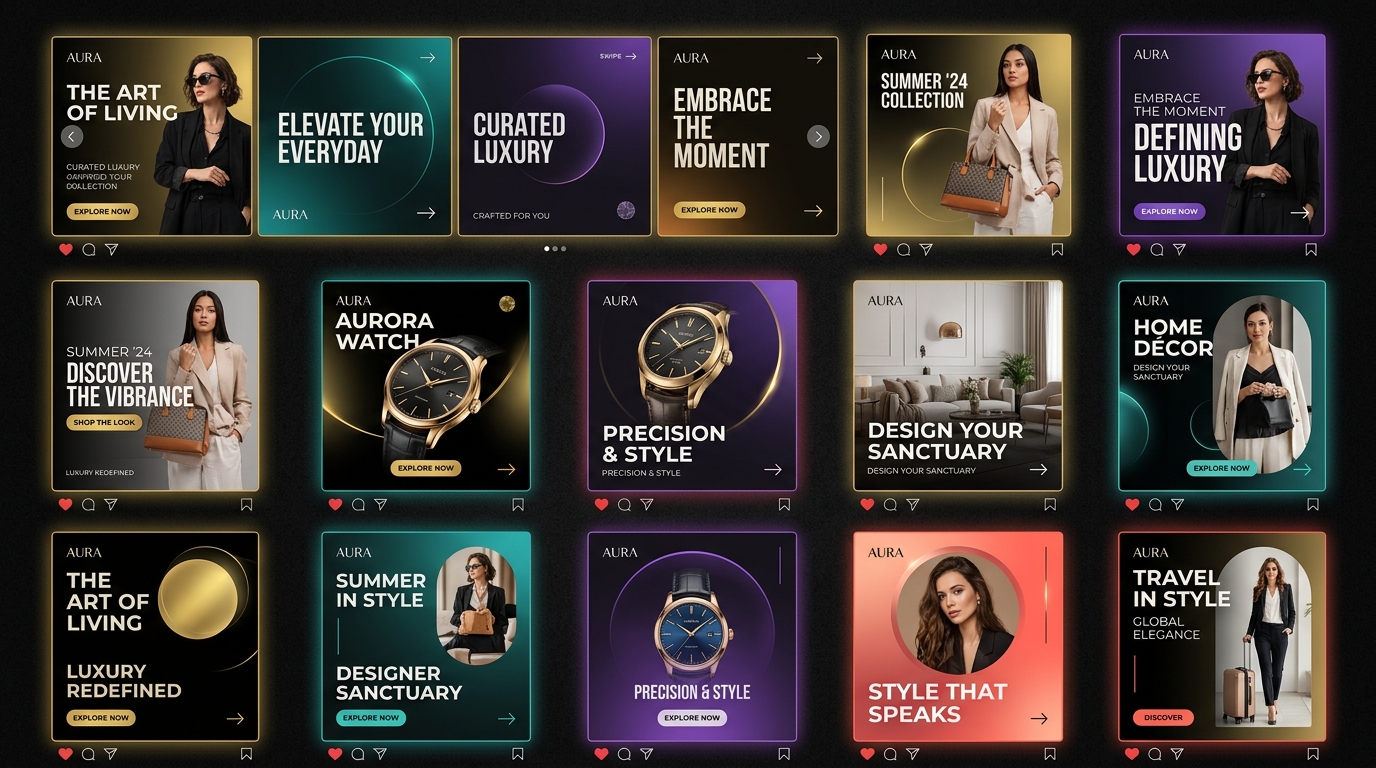 Social Media Ad Creatives & Carousel Templates